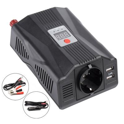 China 10 A PROTECT FUSE Car Power Inverter Converter 150W 200W 300W USB Charger DC 12V to AC 220V with USB 5V Output Digital Display for sale