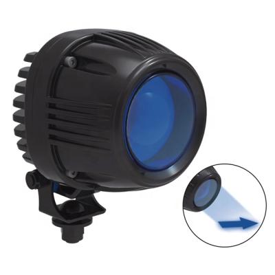 China DC High Intensity 9W LED Forklift Spotlight 10-110V Safety Blue Aluminum Housing Light for sale