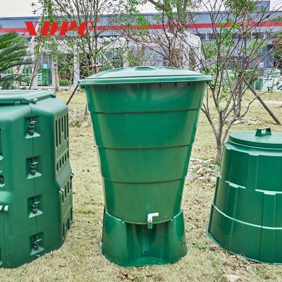 China Hotels 250 Liter Plastic Rainwater Barrel Rainwater Storage Tank for sale