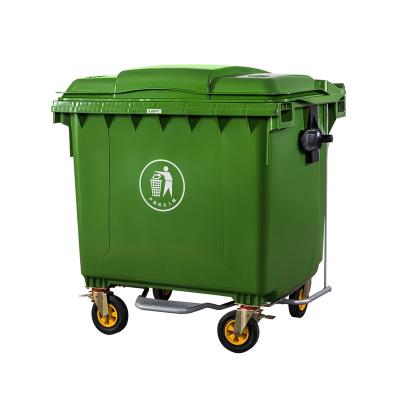 China 1100l Sustainable Plastic Dust Bin Waste Bins Waste Bin Waste Bin Trolley for sale