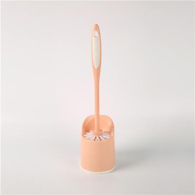 China Factory Wholesale Sustainable Plastic Pink Wall Mounted Bathroom Brush Holder Hygienic Toilet Brush And Holder for sale