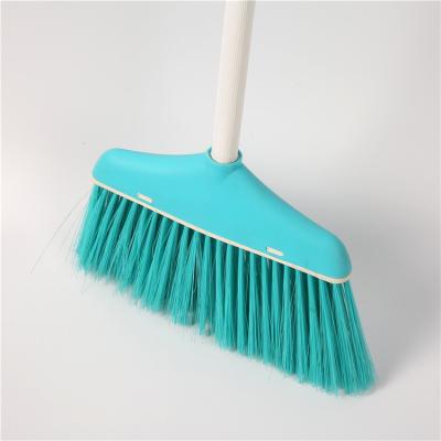 China Wholesale OEM Eco-friendly Heavy Duty Household Cleaning Tools Long Handle Windproof Plastic Broom Cleaning Brush for sale