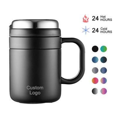 China Tafuco Matte Gold Black Cold Cups Coffee Travel Lids Stainless Steel Thermos Viable Reusable Hot Tea Cup With Logo for sale