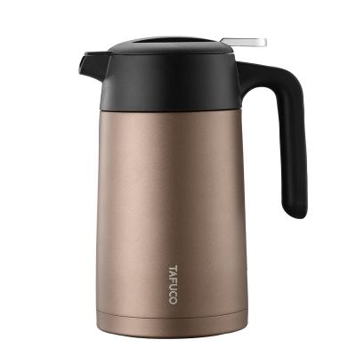 China Sustainable 1.5L Tafuco Made Wide Mouth Water Jug Stainless Steel Vacuum Insulated Carafe Thermal Teapot for sale