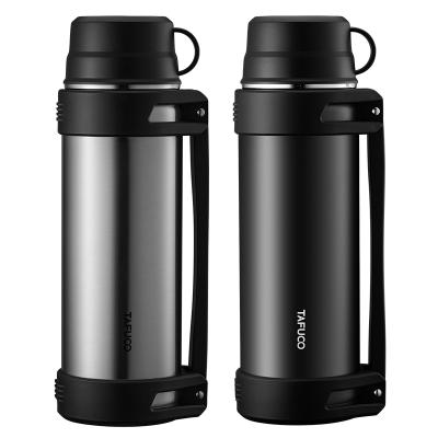 China Tafuco Sustainable Ready For Boat Stainless Steel Travel Outdoor Pot Wide Mouth Water Bottle With Handle Drink Bottle for sale