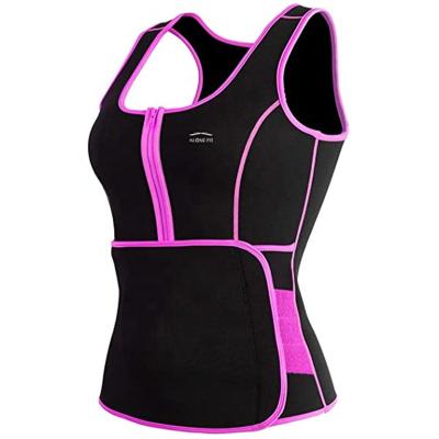 China Suit Diet ALONG Supplier Sweat Sauna Vest Waist Trainer FIT For Women Corset Fitness Plus Size Neoprene Body Shaper Men Waist Trainer Vest for sale