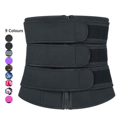 China Plus Size Body Shaper Women 3 Strap High Elastic Waist Trainer Private Label With Steel Bones Double Corset Waist Trainer Custom Faja for sale