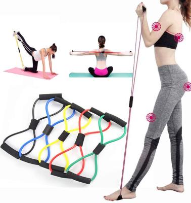 China High Elasticity Reyer Chest Expander Cross Training Figure Cross 8 Shape Resistance Band With Padded Handles For Home Exercise for sale