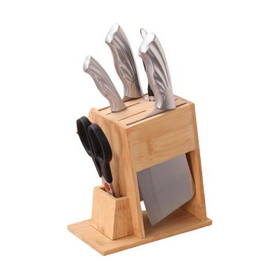 China Multifunctional Viable 2 in 1 Kitchen Accessories Bamboo Knife Holder Knife Block for sale