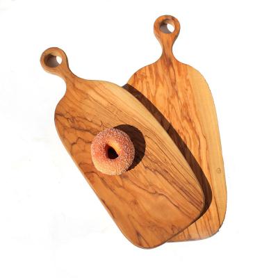 China Sustainable Olive Wood Resin Cutting Board With Eco-friendly Handle Steak Bread Chopper for sale