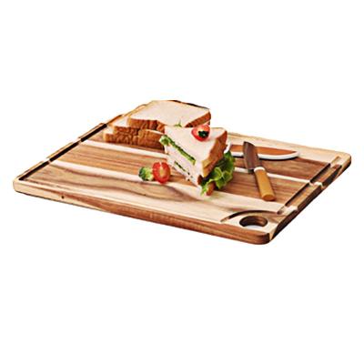 China Viable Multifunctional Acacia Wood Cutting Board with Juice Groove Serving Chopping Board for sale