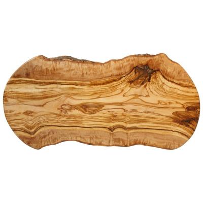 China Sustainable Hot Sales Eco-friendly Natural Olive Wood Serving Tray Irregular Cutting Board for sale