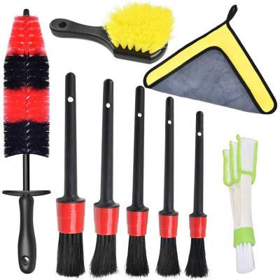 China Odm Boars Hair Brush Car Detailing Kit For Air Vent Tire for sale