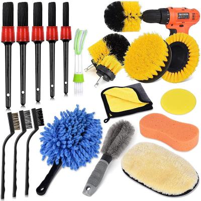 China Oem Car Detailing Brush Long Handle Microfiber Car Wash Brush for sale