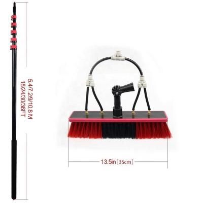 China Nylon Telescopic Solar Panel Cleaner Module Cleaning Brush 12FT/18FT/20FT for sale