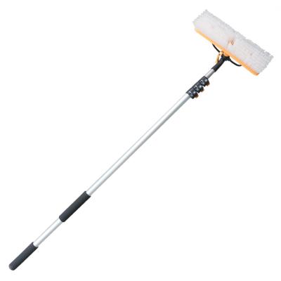 China Adjustable Aluminum Handle Solar Cleaning Brush With 6m Pole for sale