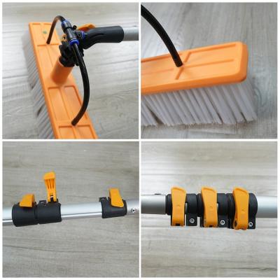 China Telescopic Solar Panel Cleaning Brush With Adjustable Aluminum Handle for sale