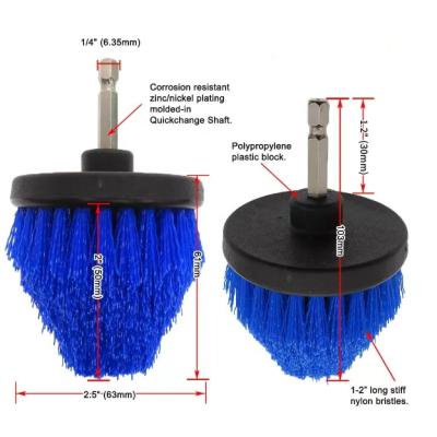 China Blue Color Drill Brush Scrubber For Efficient Surface Cleaning zu verkaufen