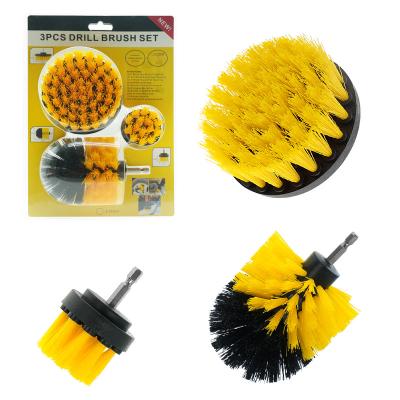 China Yellow Color Brush Scrubber Drill Power Attachments With 2/3.5/4 Inch for sale