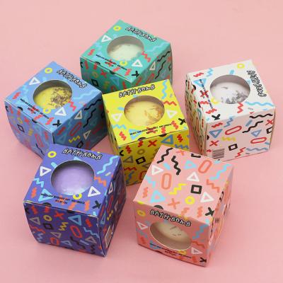 China Recyclable Custom Hot Sale Organic Private Label Bubble Fizzy Bath Bomb Packaging for sale