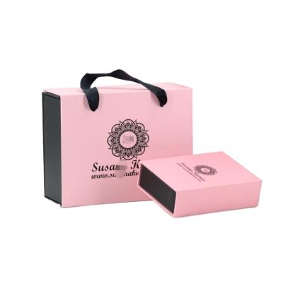 China Luxury Logo Printed Paris Pink Lid Boot Heel Shoe Box Recyclable And Hard Rigid Cardboard Low Paper Long Packaging Gift For Sneakers for sale