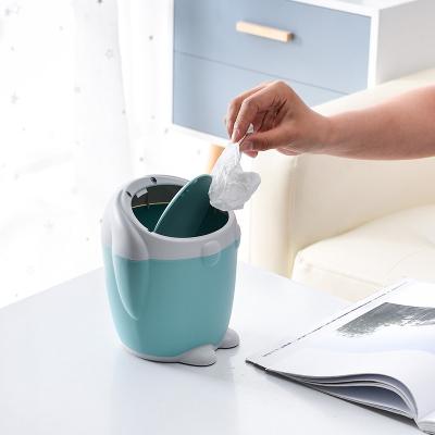 China Hot Selling Cute Mini Cute Trash Can With Lid Household Table Waste Basket The Small Trash Can Office Kitchen Waste For Office for sale