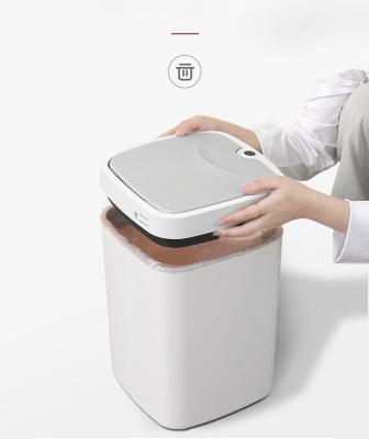 China Wholesale 18L Large Capacity Automatic Smart Electric ABS Smart Trash Can Waste Bins High Quality Intelligent Sensing Home Trash Bin for sale