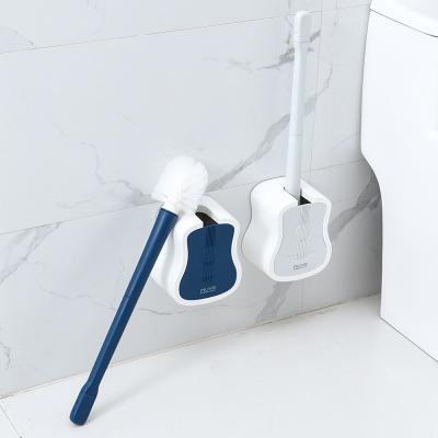 China Durable Creative Toilet Plunger Household Bathroom Plastic Toilet Cleaning Brush With Holder Durable Strong Toilet Cleaning Brush for sale