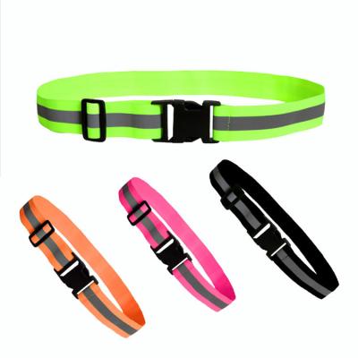 China High Visibility Lightweight Fully Adjustable High Visibility Elastic Reflective Running Belt for sale