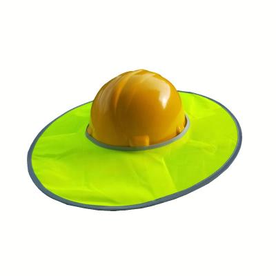 China High Visibility Worker Helmet Hard Hat Reflective Breathable Sun Shade For Worker Protect From Sun Full Brim Neck Fin for sale