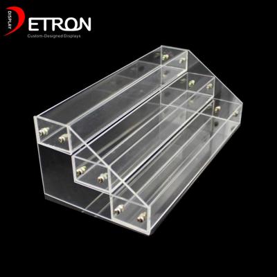 China Clear acrylic countertop display stand nail polish table top stand acrylic cosmetic holder porcelain made for sale