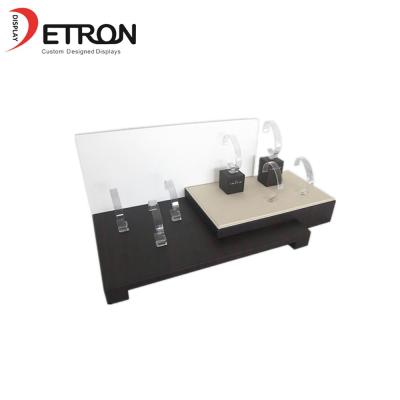 China Fashion Crystal Clear Countertop Acrylic Watch Display Showcase Acrylic Shelf for sale