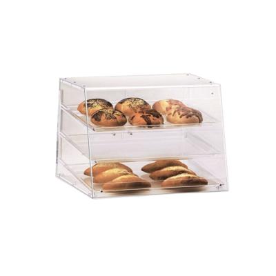 China New Design Style Floor Display Food Acrylic Showcase Cabinet Bakery Display Acrylic Case for sale