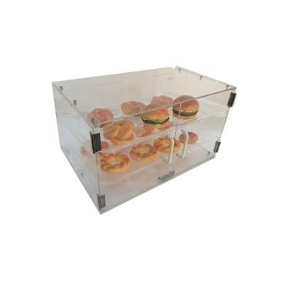 China Nice Beautiful Food Display Countertops Acrylic Display Cases Bakery Acrylic Box Cake Display Rack for sale