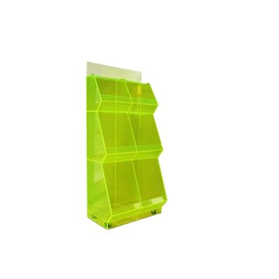 China Floor Standing Acrylic Display Classic Floor Standing Acrylic Candy Display Rack Holder for sale