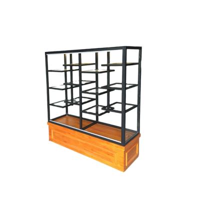 China Countertop Display Best Selling Acrylic Glass Wooden Cake Shop Cake Display Case Bakery Case for sale