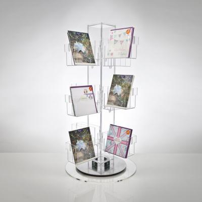 China Countertop Display Customized Countertop Plexiglass Magazine Rack for sale