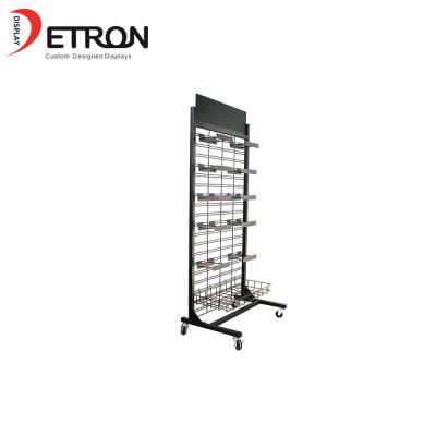 China Metal Floor Wire Shelf Display Rack Display Rack Metal Hanger Rack Flooring For Sports Clothing Socks for sale