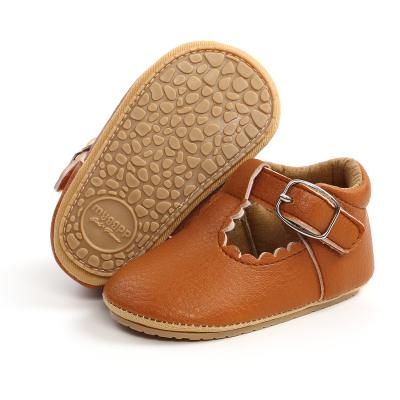 China New Retro Baby Shoes Boy Waterproof Leather Girl Shoes Infant Newborn First Walkers Moccasins Anti-skid Multicolor for sale