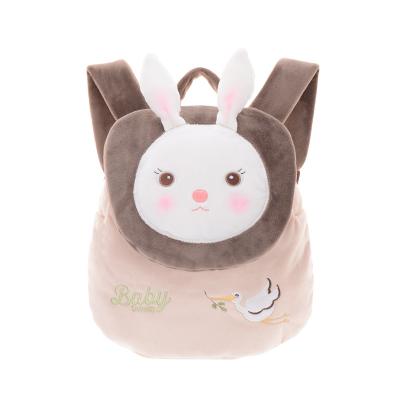 China Wholesale School Bag Stuffed Little Rabbit Soft Plush Imitation Animal Backpack For Kids for sale