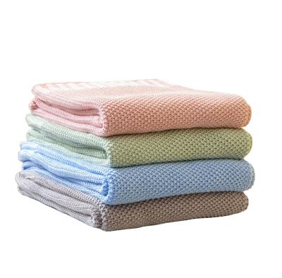 China Fire Retardant High Quality Soft Feeling Bamboo Baby Blanket Children Knitted Baby Bamboo Blanket for sale