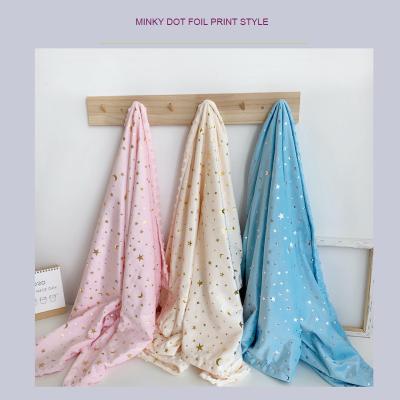 China Wholesale Portable Fleece Blanket Baby Print Star Stitch Minky Blanket for sale