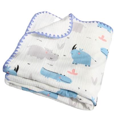 China Wholesale Wearable 4 Layer Cotton Baby Organic Muslin Wrap Blanket for sale