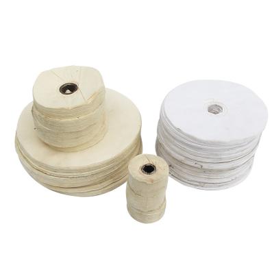 China Metal stainless steel polishing and grinding consumables round hole white cloth  non-woven  zu verkaufen