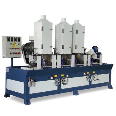 China 3 head abrasive belt hairline finishing machine Conveyor Belt Grinding Machine en venta