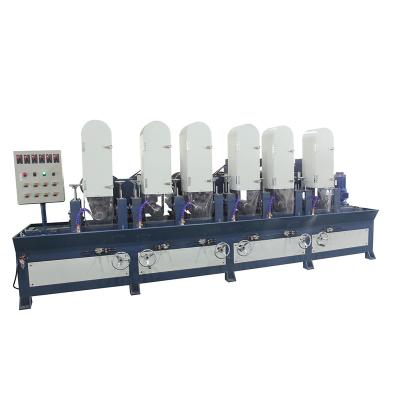 China 6 head flat grinding sanding machine satin finishing machine hairline finishing machine for sale