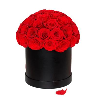 China Real Naturals Grow Roses Dome Shape Layout Real Natural Lasting Immortal Eternal Flower Preserved Forever Rose In Box With Customize Color Logo for sale