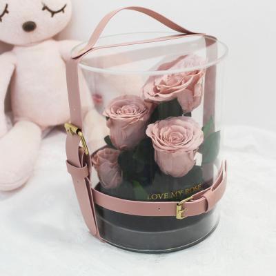 China Back To School Amazon Hit Hot Selling Natural Preserved Roses Customized Portable Bag Secret Garden Box For Valentine's Gift for sale