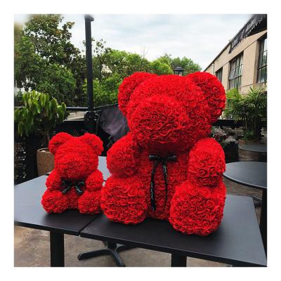 China Wholesale Green Rose Teddy Bear Environmental Protection Bear Teddy Roses Bear for Valentine's Day Gifts for valentines day for sale