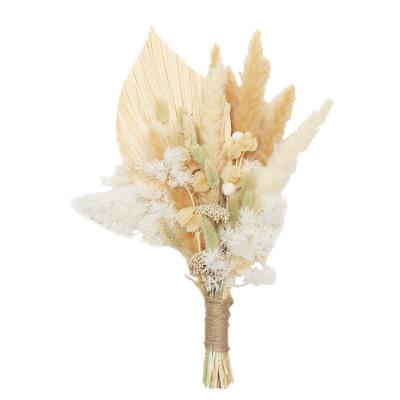 China Celebrations boho flower gift arrangement dry palm leaves bouquet preserved dry flower bouquet for wedding decorate for sale